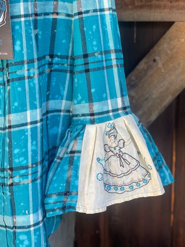 Flared Sleeve Flannel- FRENCH QUARTER